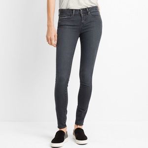Vince Riley Grey Stripe Skinny Jeans